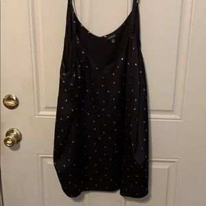 Torrid Black cami with gold leafs
